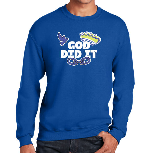 God Did It - Royal Blue Crew Thumbnail